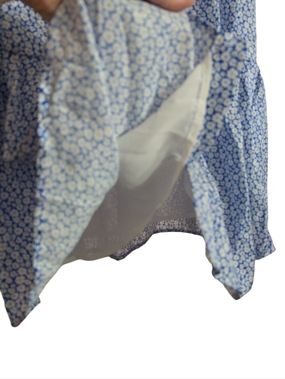 Davi & Dani Blue Floral Tiered Babydoll Dress NWT Women's Medium - Picture 6 of 10